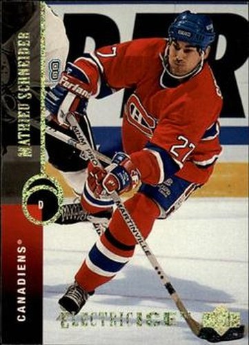 #101 Mathieu Schneider - Montreal Canadiens - 1994-95 Upper Deck Hockey - Electric Ice