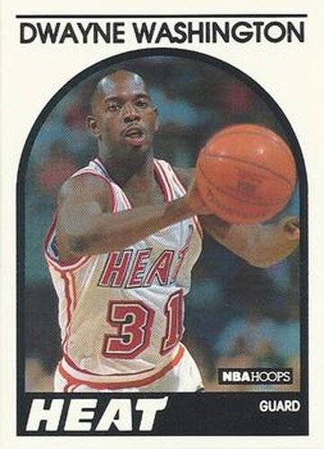#101 Dwayne Washington - Miami Heat - 1989-90 Hoops Basketball