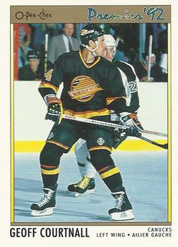 #101 Geoff Courtnall - Vancouver Canucks - 1991-92 O-Pee-Chee Premier Hockey