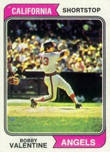 #101 Bobby Valentine - California Angels - 1974 Topps Baseball