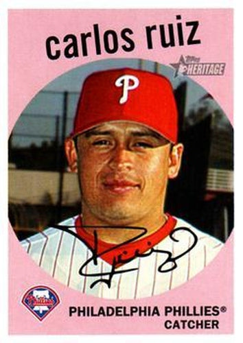 #101 Carlos Ruiz - Philadelphia Phillies - 2008 Topps Heritage Baseball