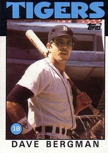 #101 Dave Bergman - Detroit Tigers - 1986 Topps Baseball