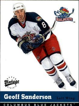 #101 Geoff Sanderson - Columbus Blue Jackets - 2000-01 Upper Deck Vintage Hockey