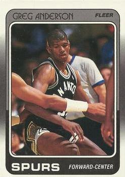 #101 Greg Anderson - San Antonio Spurs - 1988-89 Fleer Basketball