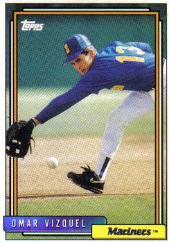 #101 Omar Vizquel - Seattle Mariners - 1992 Topps Baseball