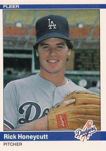 #101 Rick Honeycutt - Los Angeles Dodgers - 1984 Fleer Baseball