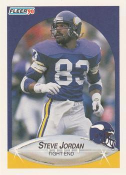 #101 Steve Jordan - Minnesota Vikings - 1990 Fleer Football