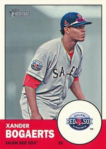 #101 Xander Bogaerts - Salem Red Sox - 2012 Topps Heritage Minor League Baseball