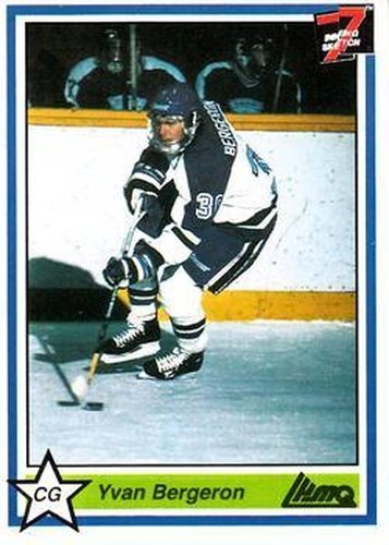 #101 Yvan Bergeron - Shawinigan Cataractes - 1990-91 7th Inning Sketch QMJHL Hockey