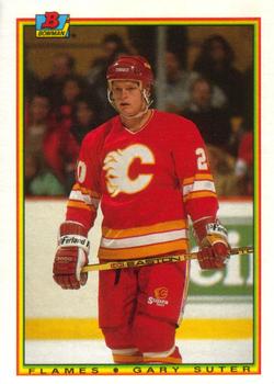 #101 Gary Suter - Calgary Flames - 1990-91 Bowman Hockey