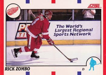 #101 Rick Zombo - Detroit Red Wings - 1990-91 Score Canadian Hockey