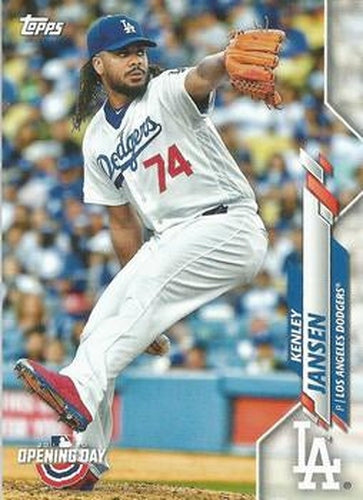 #101 Kenley Jansen - Los Angeles Dodgers - 2020 Topps Opening Day Baseball