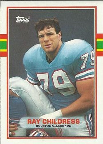 #101 Ray Childress - Houston Oilers - 1989 Topps Football