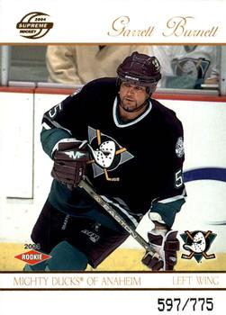 #101 Garrett Burnett - Anaheim Mighty Ducks - 2003-04 Pacific Supreme Hockey