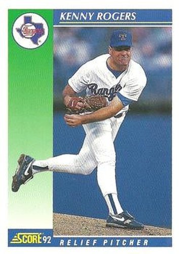 #101 Kenny Rogers - Texas Rangers - 1992 Score Baseball