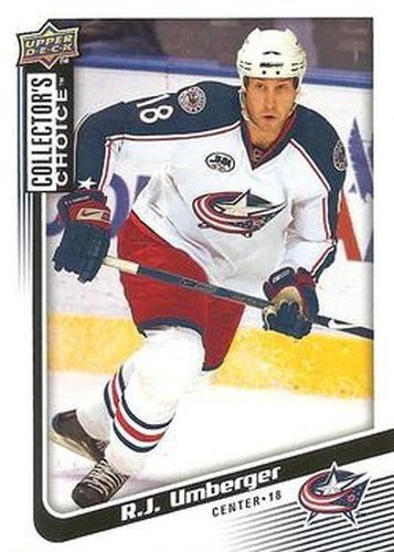 #101 R.J. Umberger - Columbus Blue Jackets - 2009-10 Collector's Choice Hockey