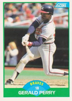 #101 Gerald Perry - Atlanta Braves - 1989 Score Baseball