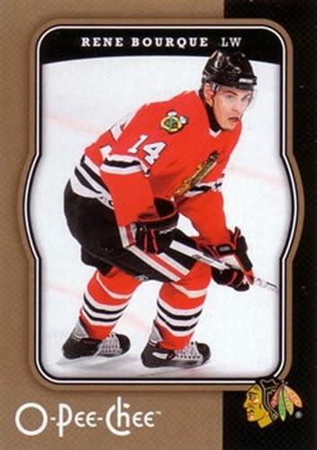 #101 Rene Bourque - Chicago Blackhawks - 2007-08 O-Pee-Chee Hockey