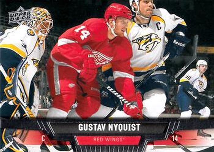 #101 Gustav Nyquist - Detroit Red Wings - 2013-14 Upper Deck Hockey