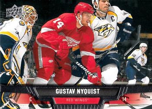 #101 Gustav Nyquist - Detroit Red Wings - 2013-14 Upper Deck Hockey