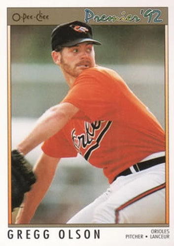 #101 Gregg Olson - Baltimore Orioles - 1992 O-Pee-Chee Premier Baseball
