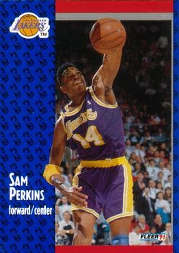 #101 Sam Perkins - Los Angeles Lakers - 1991-92 Fleer Basketball