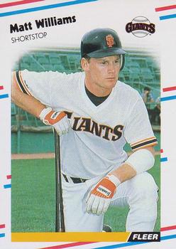 #101 Matt Williams - San Francisco Giants - 1988 Fleer Baseball
