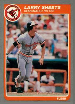 #U-101 Larry Sheets - Baltimore Orioles - 1985 Fleer Update Baseball