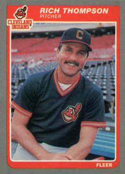 #U-120 Rich Thompson - Cleveland Indians - 1985 Fleer Update Baseball