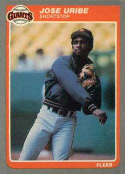 #U-124 Jose Uribe - San Francisco Giants - 1985 Fleer Update Baseball