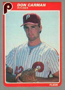 #U-20 Don Carman - Philadelphia Phillies - 1985 Fleer Update Baseball