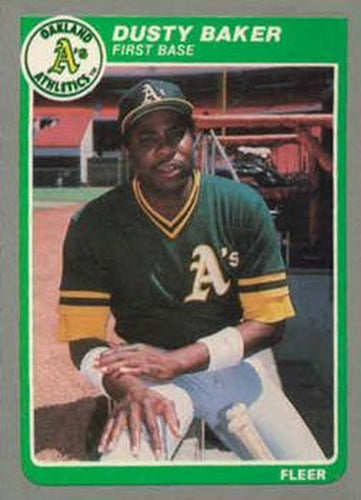 #U-3 Dusty Baker - Oakland Athletics - 1985 Fleer Update Baseball
