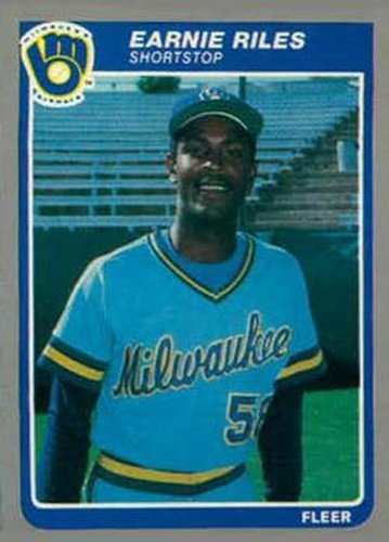 #U-89 Earnie Riles - Milwaukee Brewers - 1985 Fleer Update Baseball