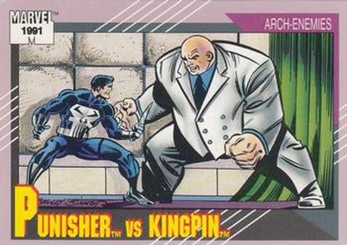 #102 Punisher vs. Kingpin - 1991 Impel Marvel Universe Series II