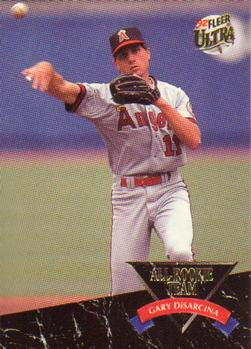#3 Gary DiSarcina - California Angels - 1992 Ultra Baseball - All-Rookie Team