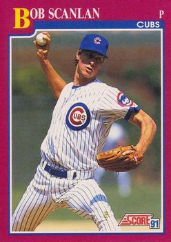 #102T Bob Scanlan - Chicago Cubs - 1991 Score Rookie & Traded Baseball