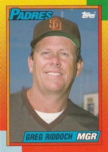 #102T Greg Riddoch - San Diego Padres - 1990 Topps Traded Baseball