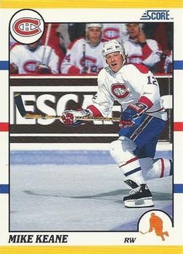 #102T Mike Keane - Montreal Canadiens - 1990-91 Score Rookie and Traded Hockey