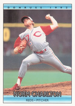 #102 Norm Charlton - Cincinnati Reds - 1992 Donruss Baseball