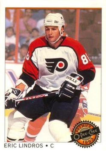 #102 Eric Lindros - Philadelphia Flyers - 1992-93 O-Pee-Chee Premier Hockey