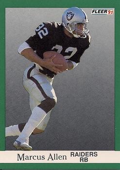 #102 Marcus Allen - Los Angeles Raiders - 1991 Fleer Football