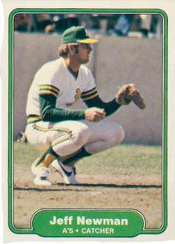 #102 Jeff Newman - Oakland Athletics - 1982 Fleer Baseball