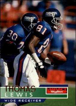 #102 Thomas Lewis - New York Giants - 1995 SkyBox Impact Football