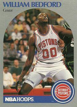 #102 William Bedford - Detroit Pistons - 1990-91 Hoops Basketball