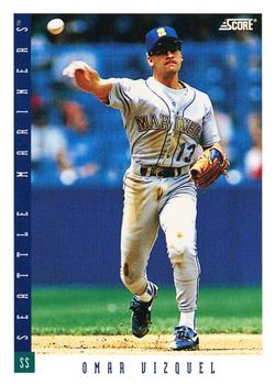 #102 Omar Vizquel - Seattle Mariners - 1993 Score Baseball