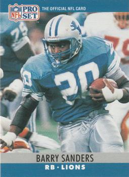 #102 Barry Sanders - Detroit Lions - 1990 Pro Set Football
