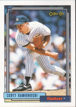 #102 Scott Kamieniecki - New York Yankees - 1992 O-Pee-Chee Baseball