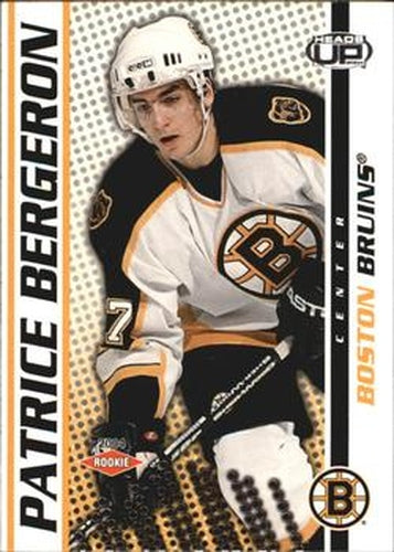 #102 Patrice Bergeron - Boston Bruins - 2003-04 Pacific Heads Up Hockey