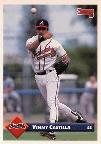 #102 Vinny Castilla - Atlanta Braves - 1993 Donruss Baseball