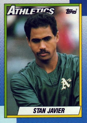 #102 Stan Javier - Oakland Athletics - 1990 Topps Baseball